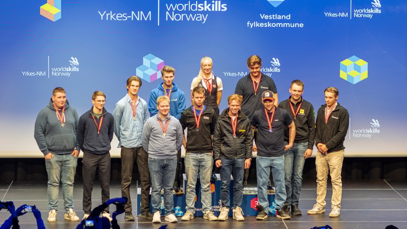 Alle gullmedaljevinnere i Yrkes-NM 2025.