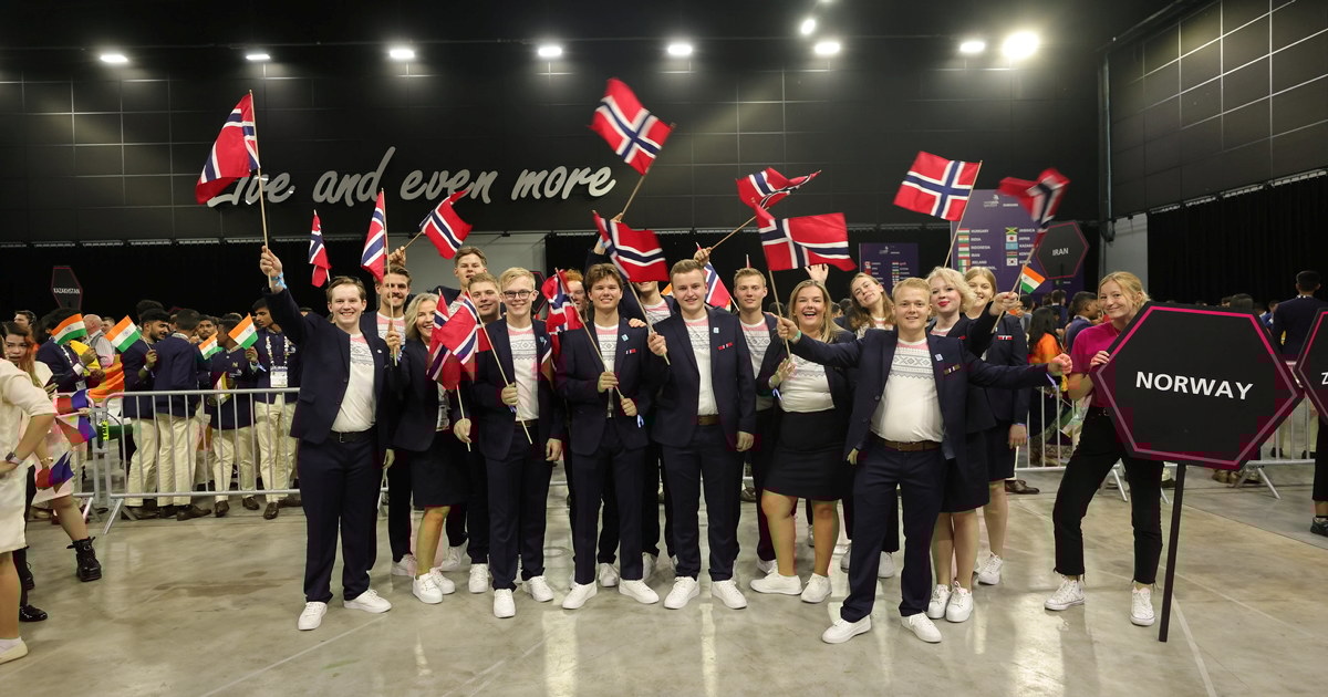 Det norske Yrkeslandslaget under Yrkes-VM 2024 i Lyon, Frankrike.